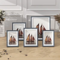 3pcs smooth sailingclassic noble art wooden photo frame 6710inch happy family picture room office decor wall mounted frame