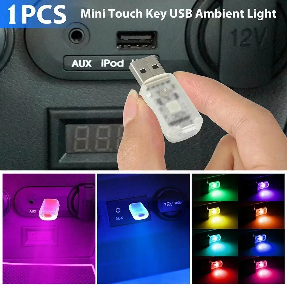 

Автомобильный светодиодный атмосферный светильник с USB, декоративная лампа, аварийный светильник, добро пожаловать в интерьер, подключи, ра...