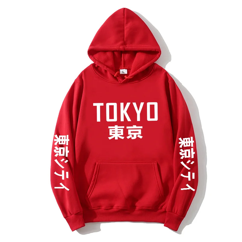 

Fashion Japanese street style Tokyo Harajuku Hoodie Sweatshirt multi color men's and women's hip hop Hoodie Pullover casual top