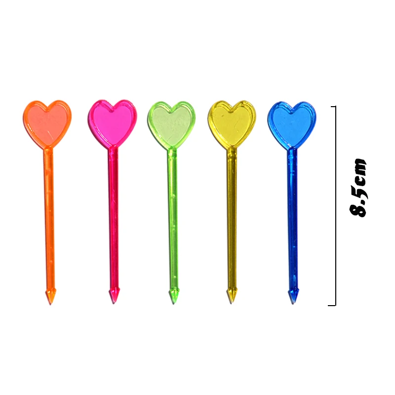 100 шт одноразовые прозрачные пластиковые сердце выбирает