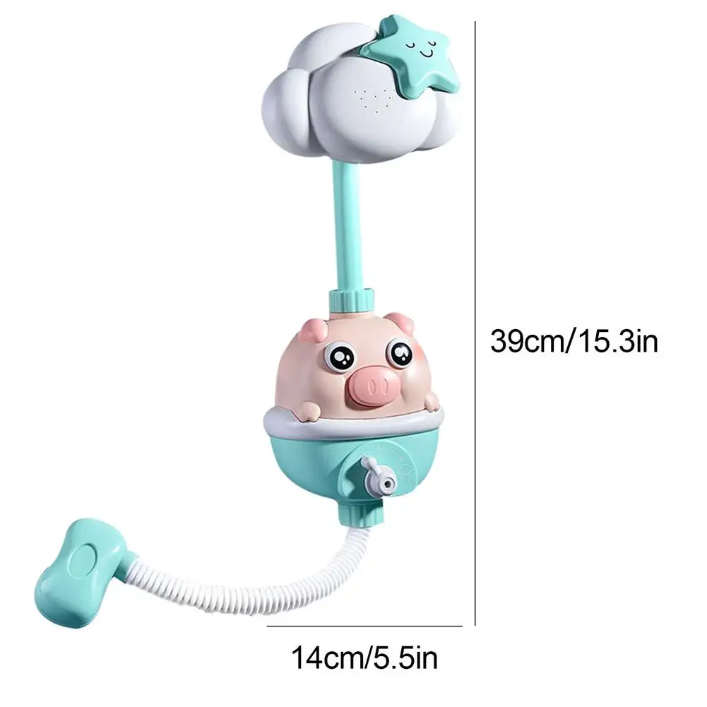 

Baby Bath Toys Lovely Plastic Pig Shape Water Spray For Baby Shower Swimming Toys Kids Gift Storage Mesh Bag Baby Kids Toy