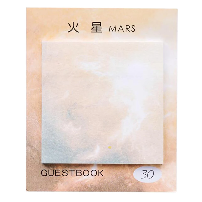 6 шт. картина с изображением планеты блок самоклеящейся бумаги для записей