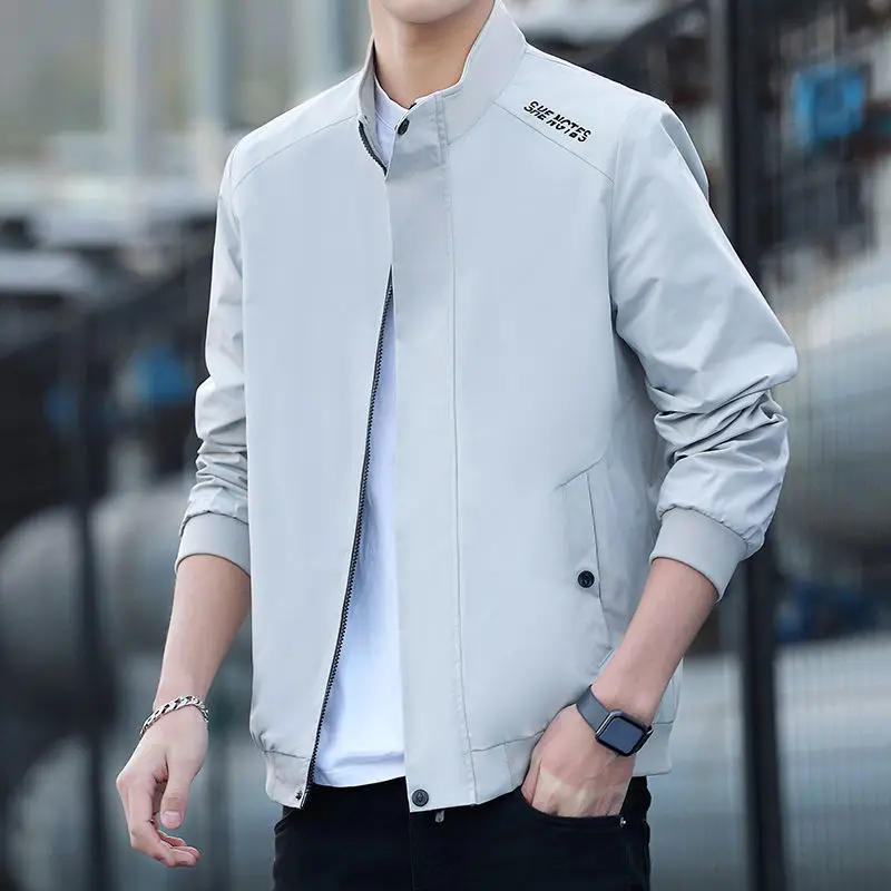 

Men's coat spring and autumn flow jacket new handsome slim casual men's autumn and winter outerwear