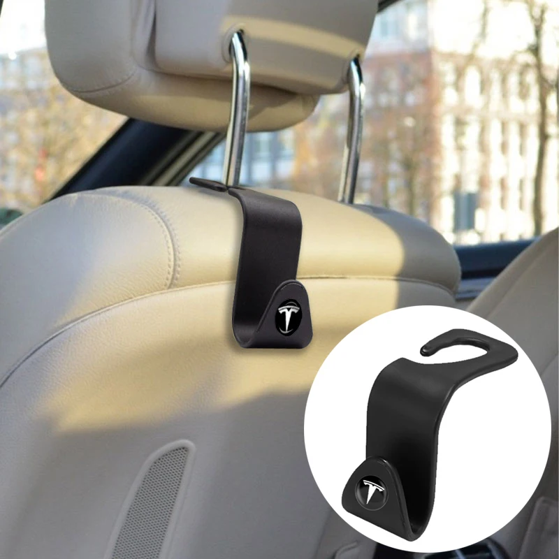 

1pcs Car Logo Seat Back Hook Up Automotive Emblem Goods for Teslas Model S X Y 3 2021 Style Roadster Invader Coil Mod WYE K80