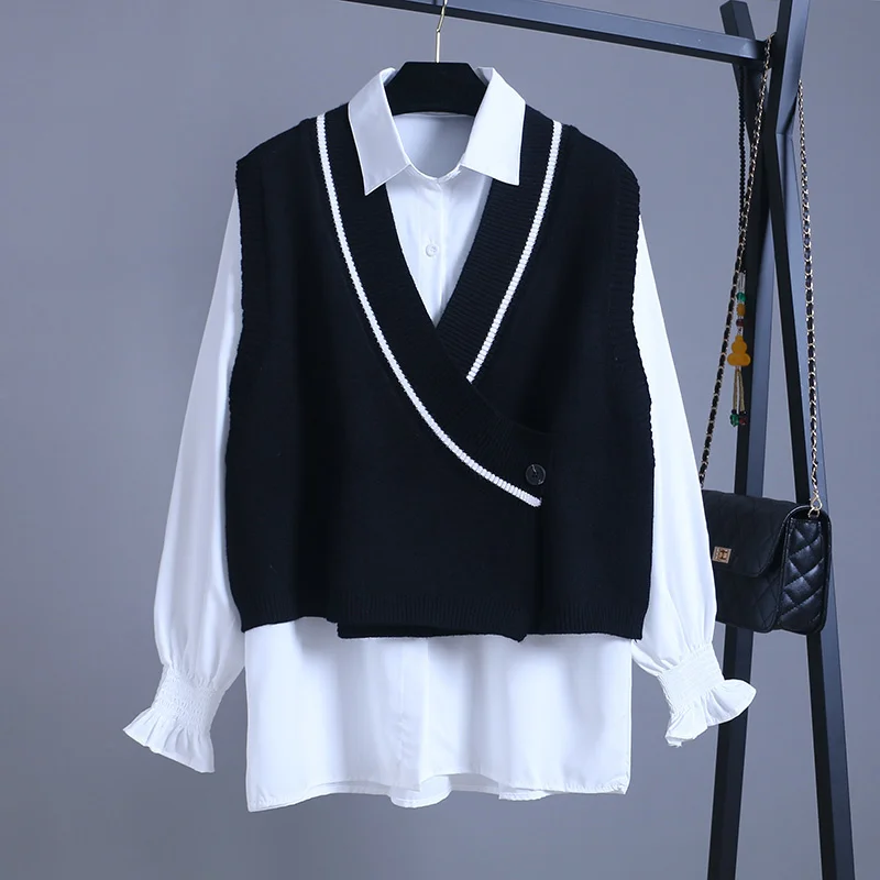 

Осень 2021, новый нишевой дизайн, вязаный жилет, женский кардиган без рукавов, верхняя одежда, модный свитер, жилет