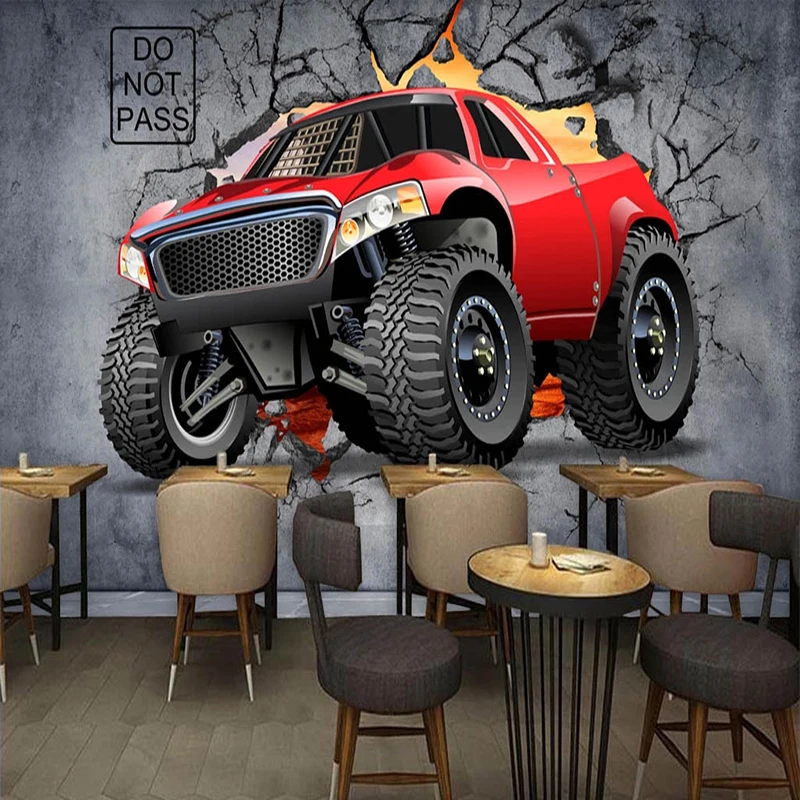 Самоклеящиеся настенные 3D обои на заказ стерео Красная Наклейка стену