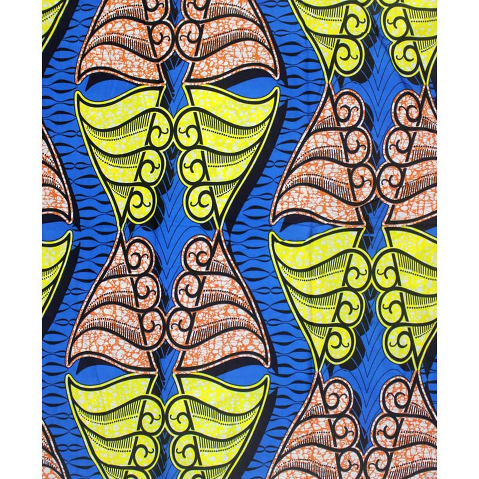 

Latest African Fabric Ankara Wax Textile/Kitenge/Pagnes for African dress 100% Cotton 6 yards YBGSW-133