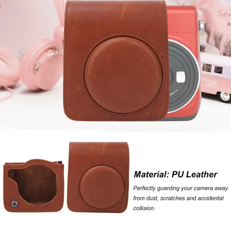 Сумка для камеры из искусственной кожи портативный чехол на одно плечо защитный