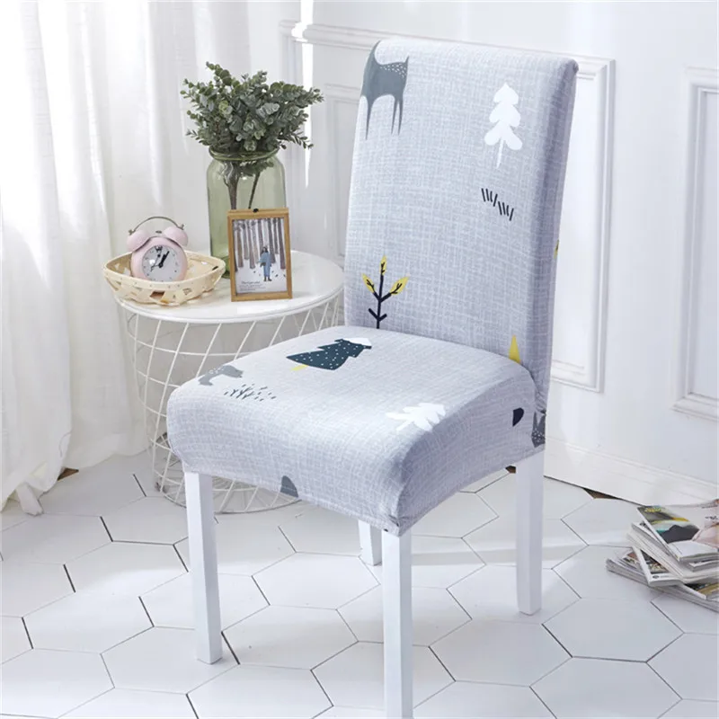 

Spandex Elastic Printing Chair Cover Stretch Dining Chair Slipcover Universal Chair Covers for Banquet Wedding Office Chair