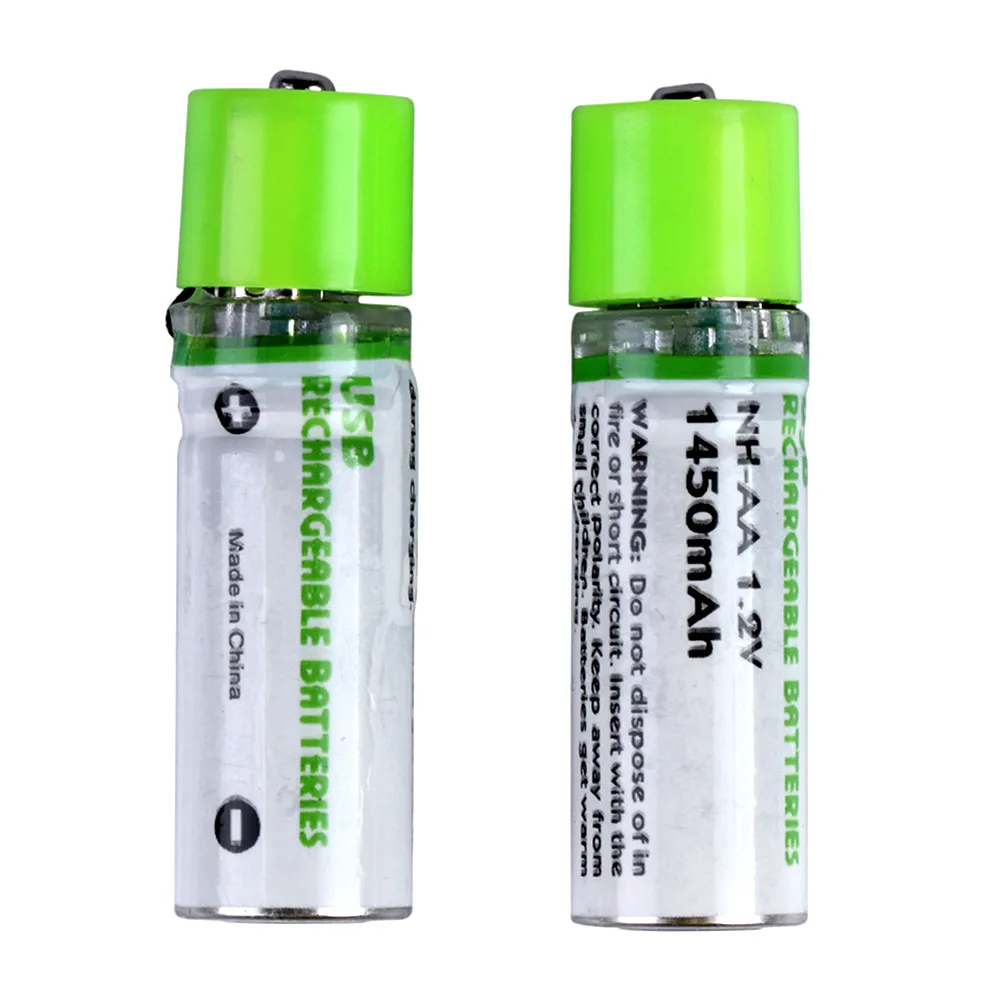1Pcs AA Battery Nimh 1.2V 1450MAH Rechargeable NI-MH USB | Электроника
