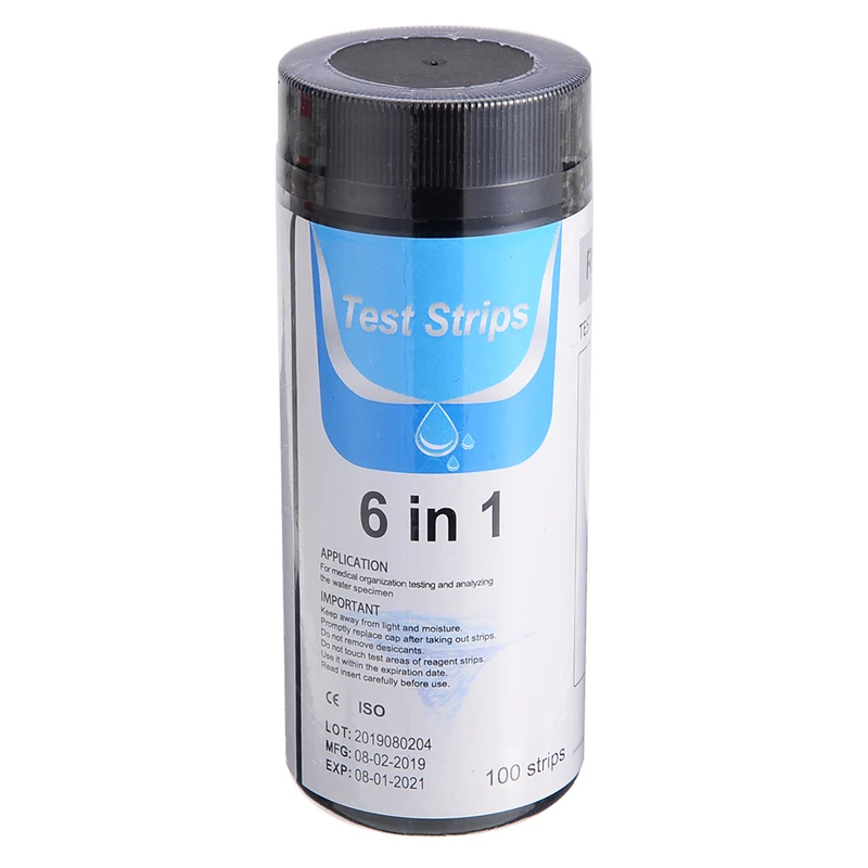 100 шт. тест полоски уровня PH аквариум KH GH нитрат тестовая бумага 6 в 1 для