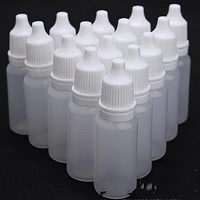 wholesell 50pclot 20ml empty plastic eye drops bottle squeezable dropper bottles eye liquid dropper refillable bottle