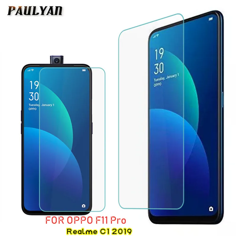 Защитное стекло для экрана Oppo F11 Pro Realme C2 закаленное Защитная пленка C1 2019 9H oppo
