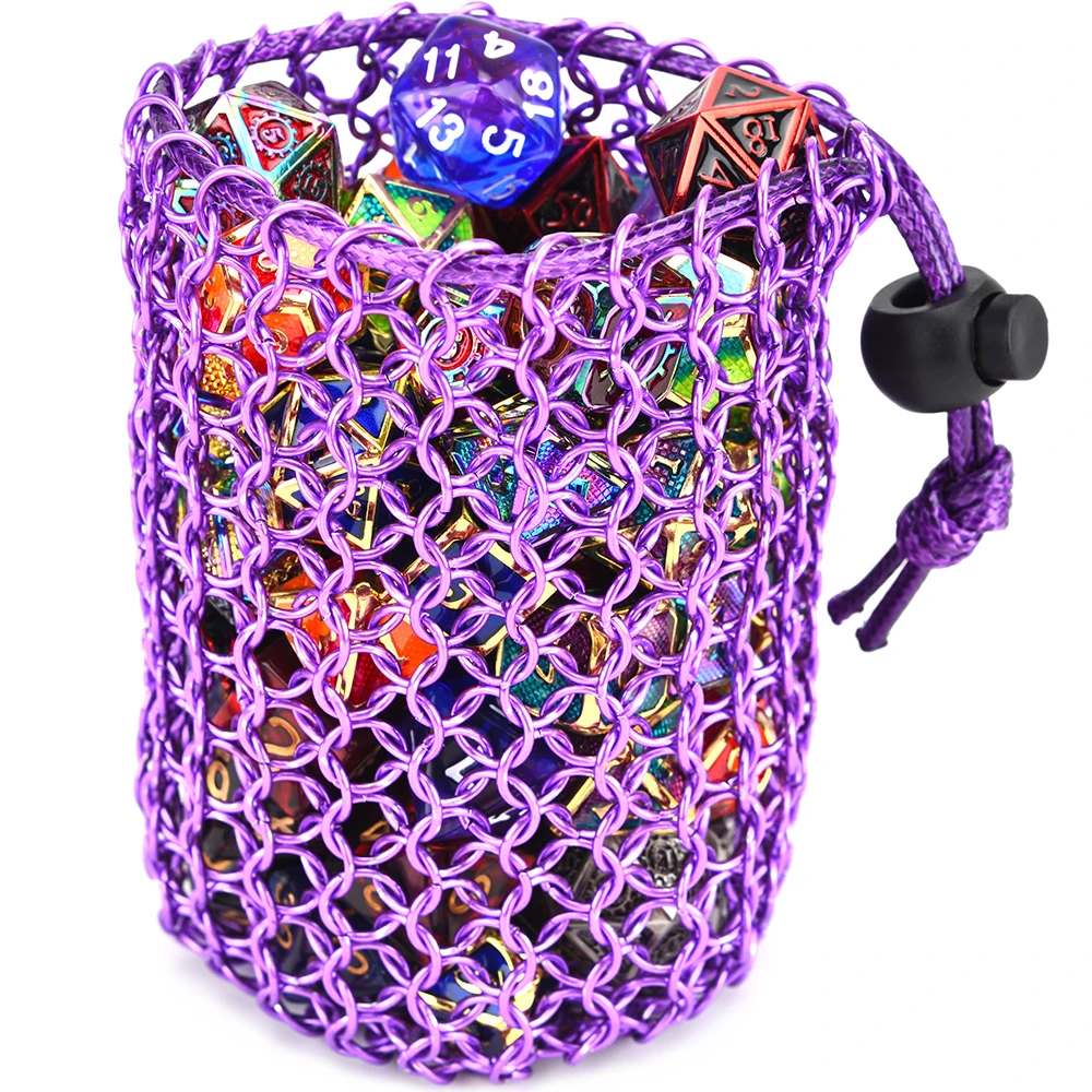 Сумка для игральных костей Chainmail DnD настольных игр шнурок 304 сумка из нержавеющей