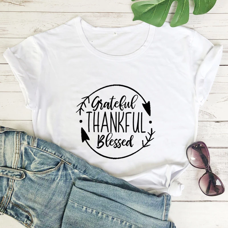 Благодарны благодарны футболка с надписью Blessed хипстерская прикольная