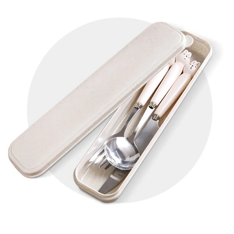 3 шт./компл. набор посуды милые дети вилка ложка ножей домашняя посуда столовых