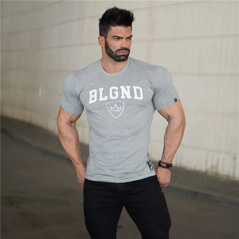 

BeLegend new men cotton Short sleeve t shirt Fitness bodybuilding shirts male Brand tee tops Fashion t-shirt men S-XXL