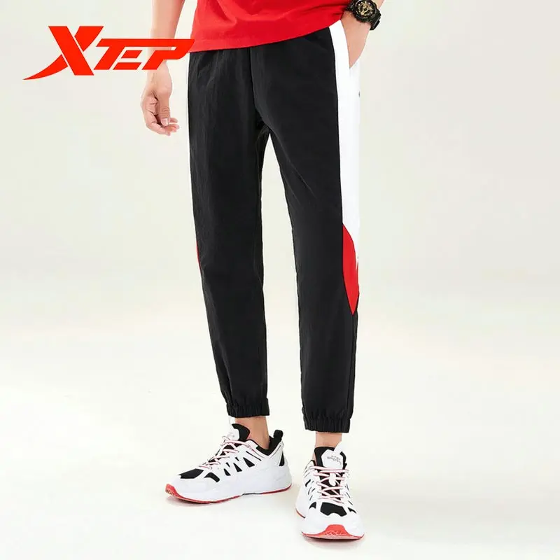 Брюки Xtep мужские спортивные летние Тканые штаны для бега дышащие повседневные