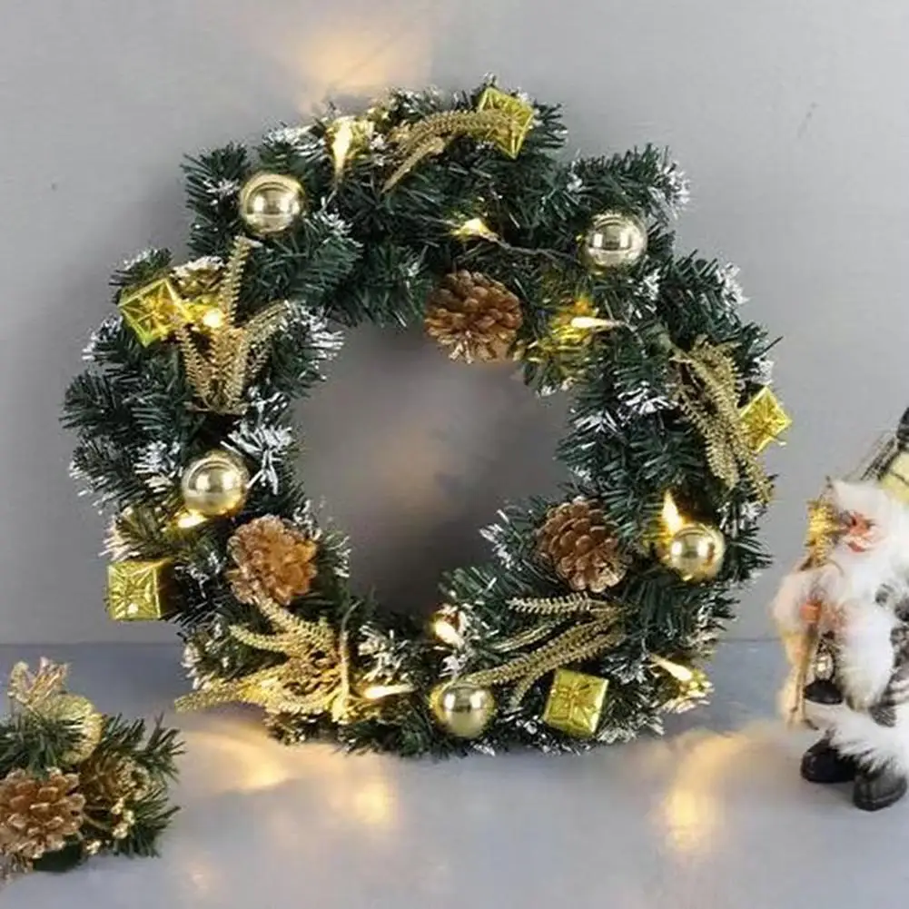 

Hanging Pendant Prelit Green Snow Bristle Garland Wreath Artificial Wreath High Quality Floral Garland