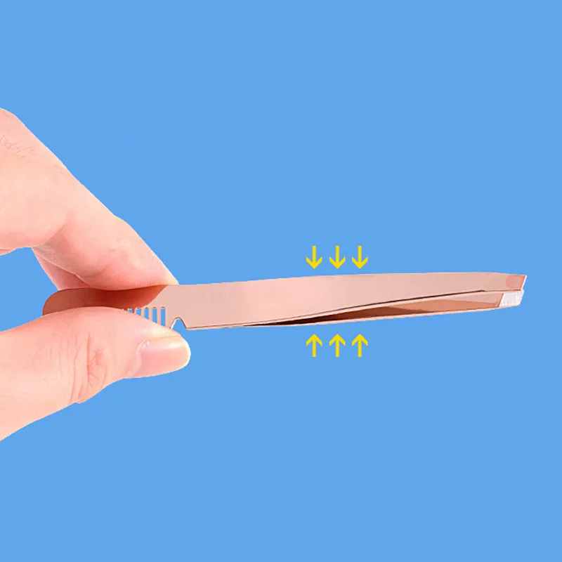 2 шт. розовое золото нержавеющая сталь щипцы для бровей удаления ресниц расческа