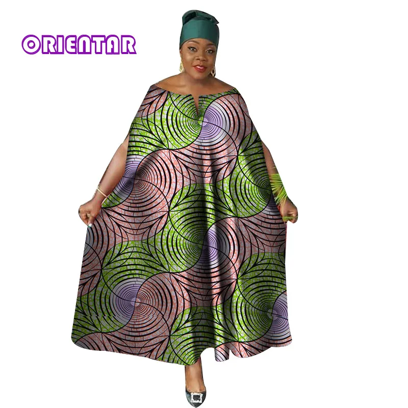 Повседневные африканские платья для женщин Макси Платье с Африканским восковым