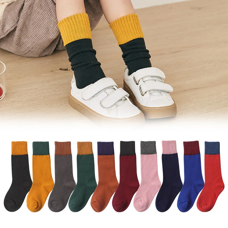 

Fashion Socks Boys Girls Autumn Winter Warm Comfortable Socks Cotton Children Loose Socks Baby Toddler Knee High Socks for 1-10Y