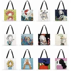 Пляжные Сумки для улицы, Женская Повседневная Сумка-тоут, женская сумка через плечо, Скандинавия, художественный дизайн, сумка-тоут, многоразовая сумка для покупок, модная сумка-тоут, кошелек