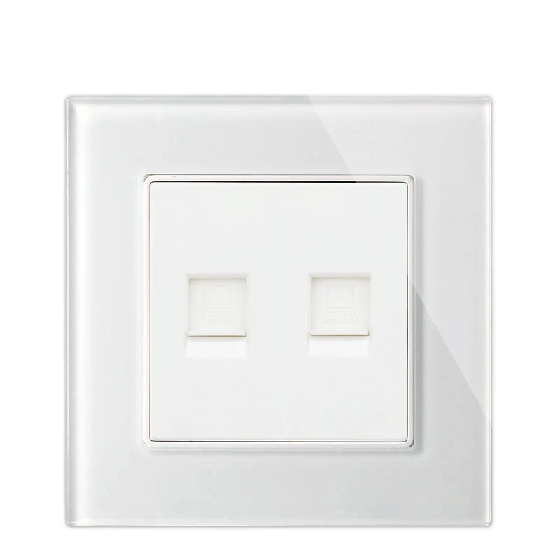

Avoir 1 2 3 4 Gang 1 2 Way Button Light Switch EU FR French Light Socket Lamp Light Glass Panel Power Electrical Outlet