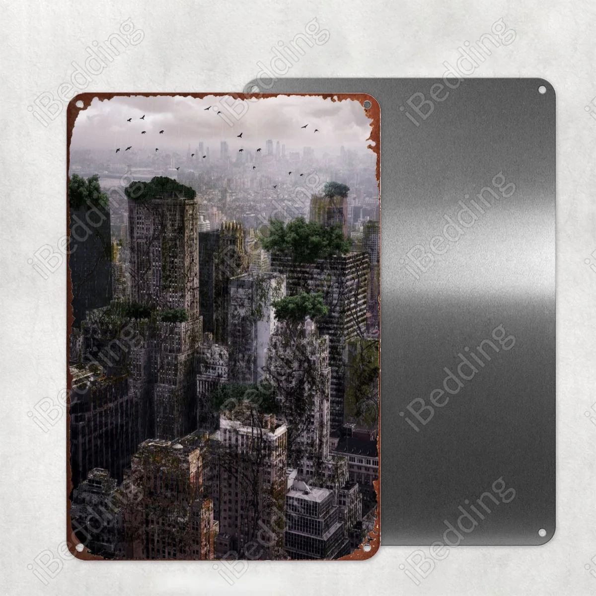 

Винтажные металлические знаки «покинутый город» 20 х0 см, номерные знаки, ретро-табличка, железная живопись, домашний декор