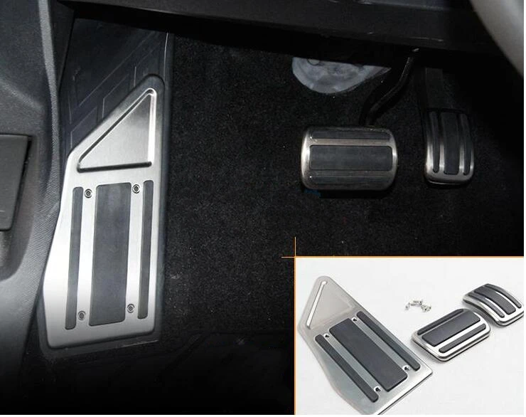 Материал сплава 3 шт. защита педали для отдыха декоративная + крышка акселератора