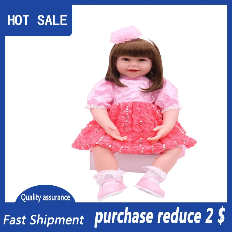 23 дюйма 58 см силиконовые куклы для новорожденных Реалистичная кукла детские