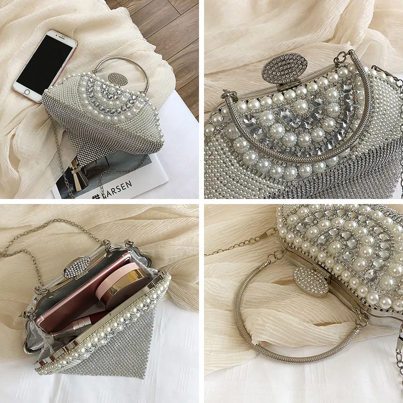 Новинка 2020 клатч Стразы с кисточками и бисером женские вечерние сумки