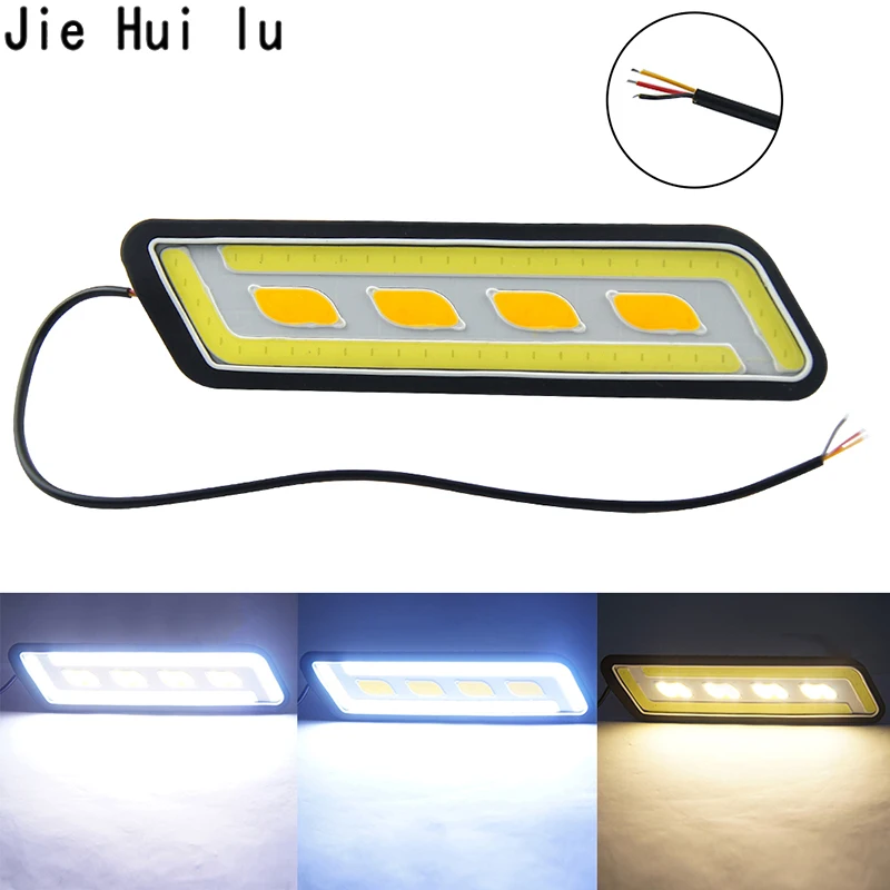 2 шт. Автомобильные светодиодные противотуманные фары COB дневные ходосветильник