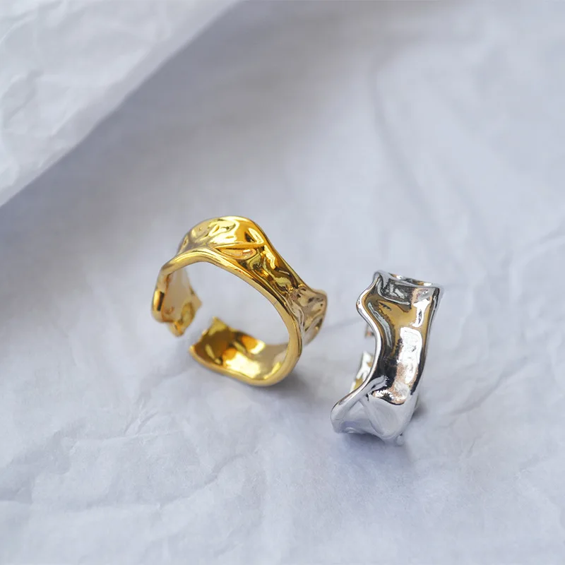 SRCOI модное складное открытое неравномерное широкое кольцо Европейская ручная