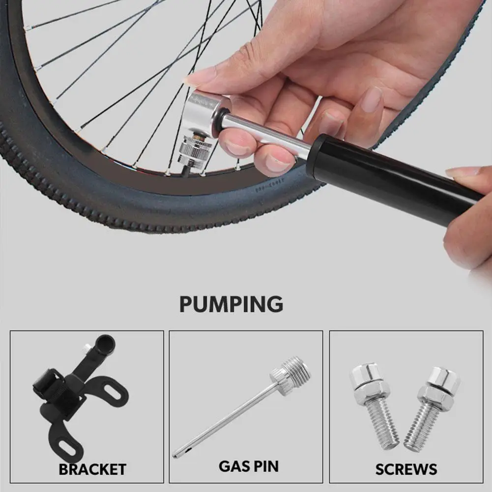 

Mini Bicycle Pump Portable Light Aluminum Alloy Bike Pump Air Pump Mountain Cycling Tire Gas Needle Inflator