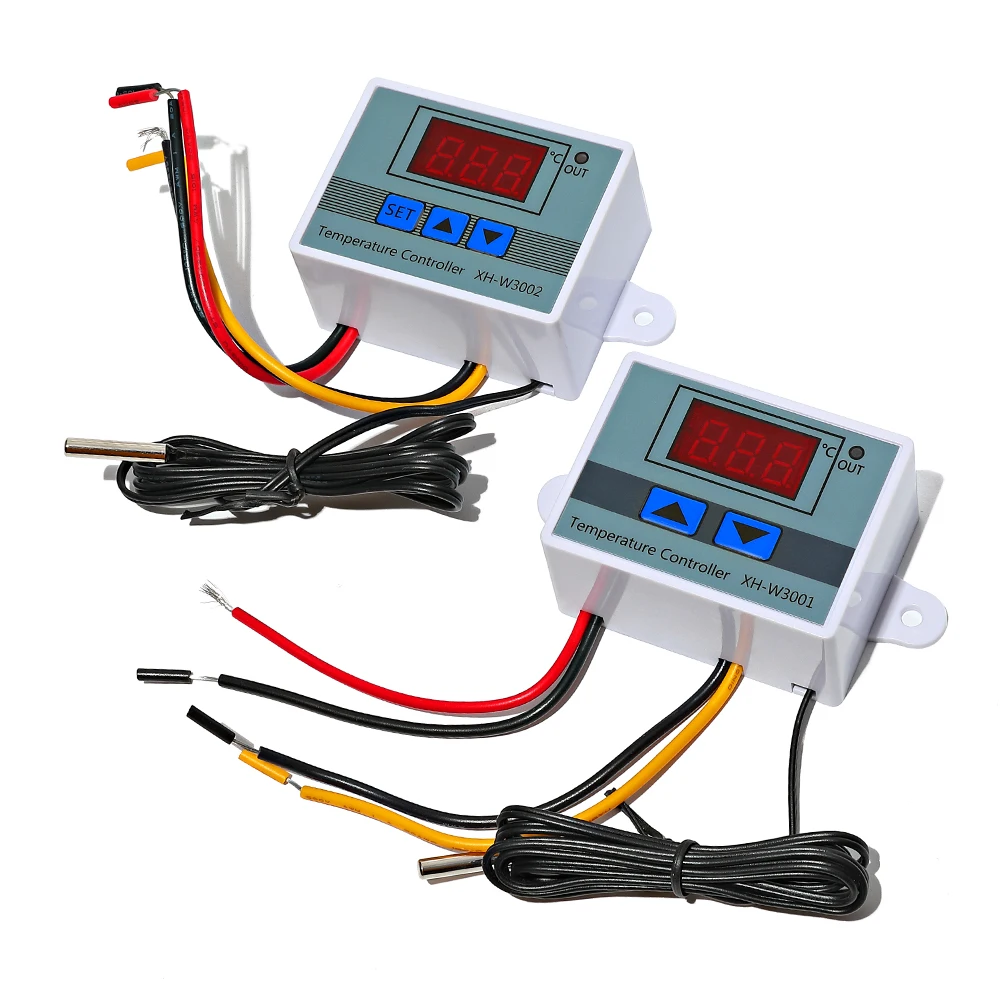 DC12V 24V AC110V-220V светодиодный цифровой термостат регулятор температуры NTC датчик