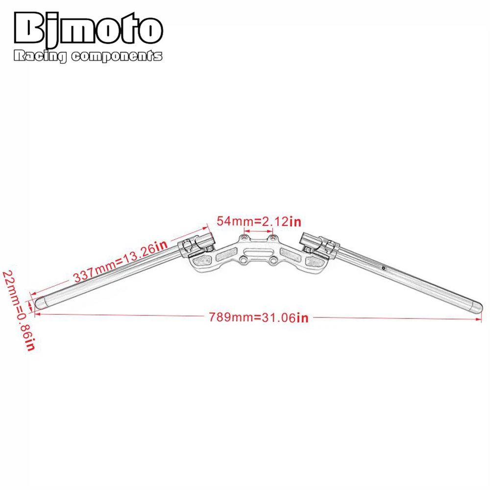 Motorcycle Clip on Adjustable Handlebars Handle Bar With Adapter For DUCATI Scrambler Cafe Racer Classic Desert Sled 2017-2019 | Автомобили