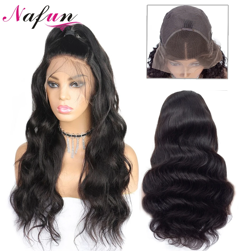 Бразильские волнистые кружевные передние парики из человеческих волос для