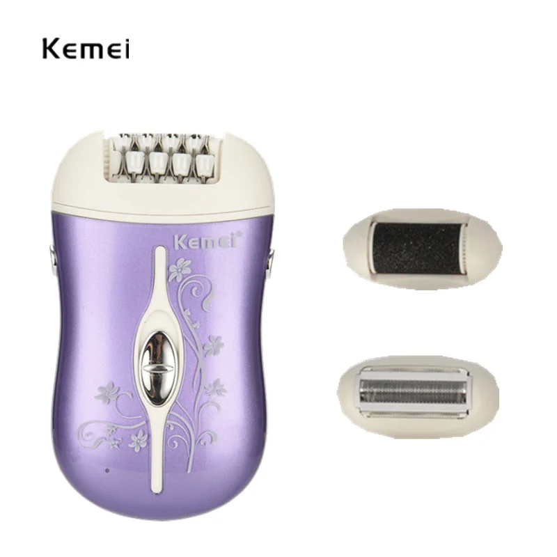 Kemei 3 в 1 эпилятор для женщин лица Электрический эпилятор для тела лицо область подмышек бикини удаление волос прецизионный клипер мини D42