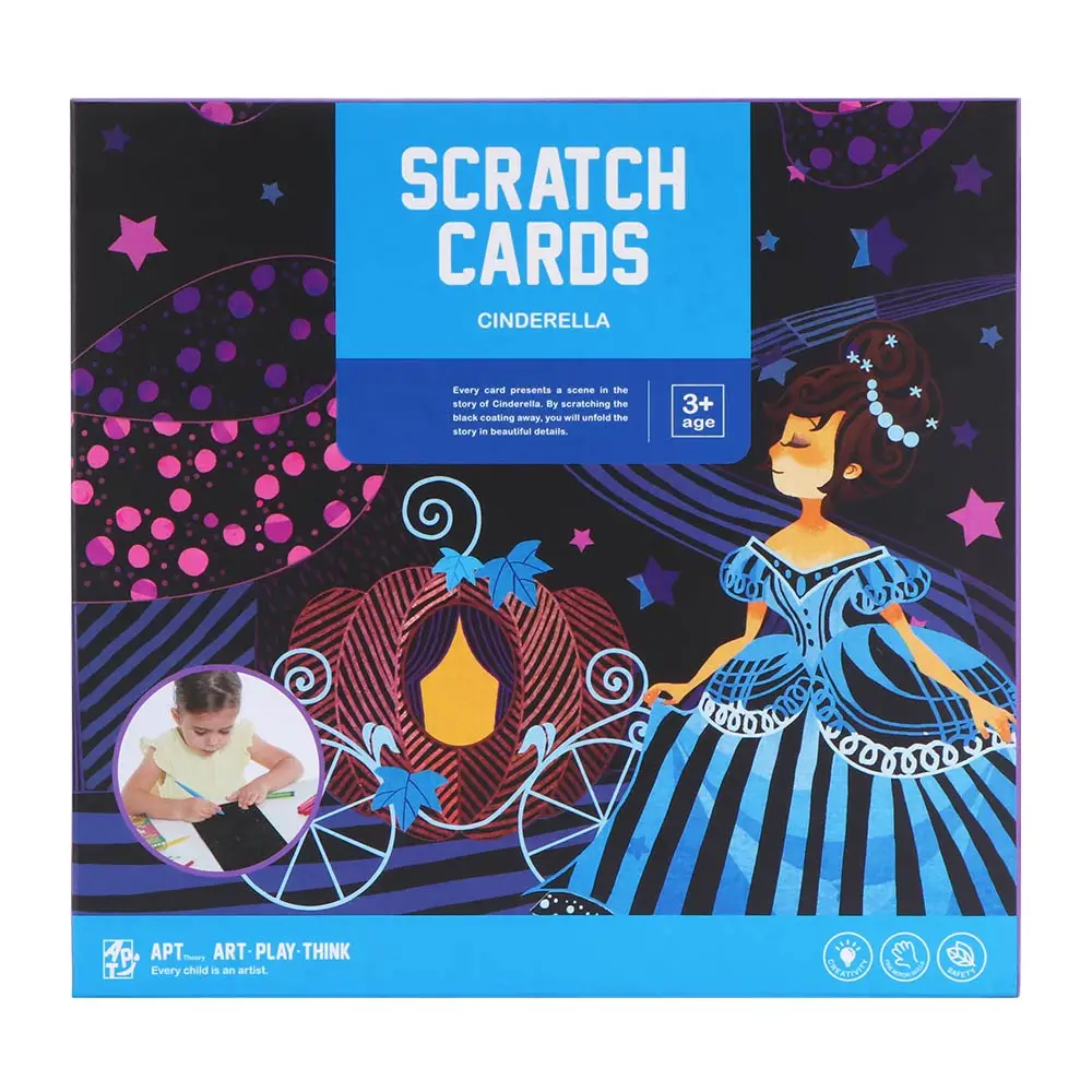 Набор бумажных карт игрушка искусство живопись радуга царапина волшебный цвет