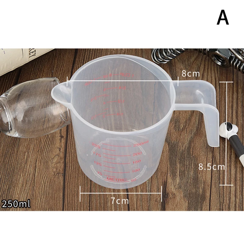 250 мл 500 1000 мерный стакан пластиковый горшок с носиком прозрачная ручка|Мерные