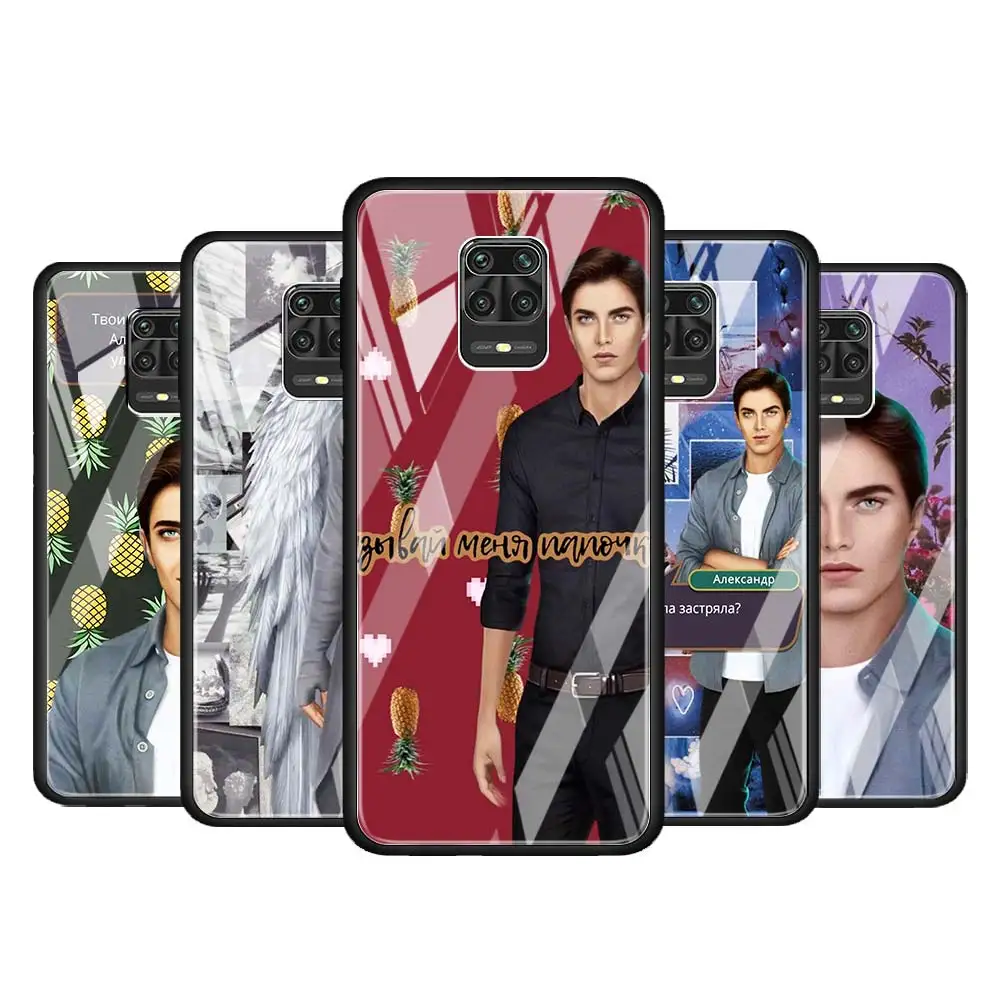 

Romance Club for Xiaomi Redmi Note 10 Pro Max 10S 9T 9S 9 8T 8 7 Pro 5G Luxury Tempered Glass Phone Case Cover