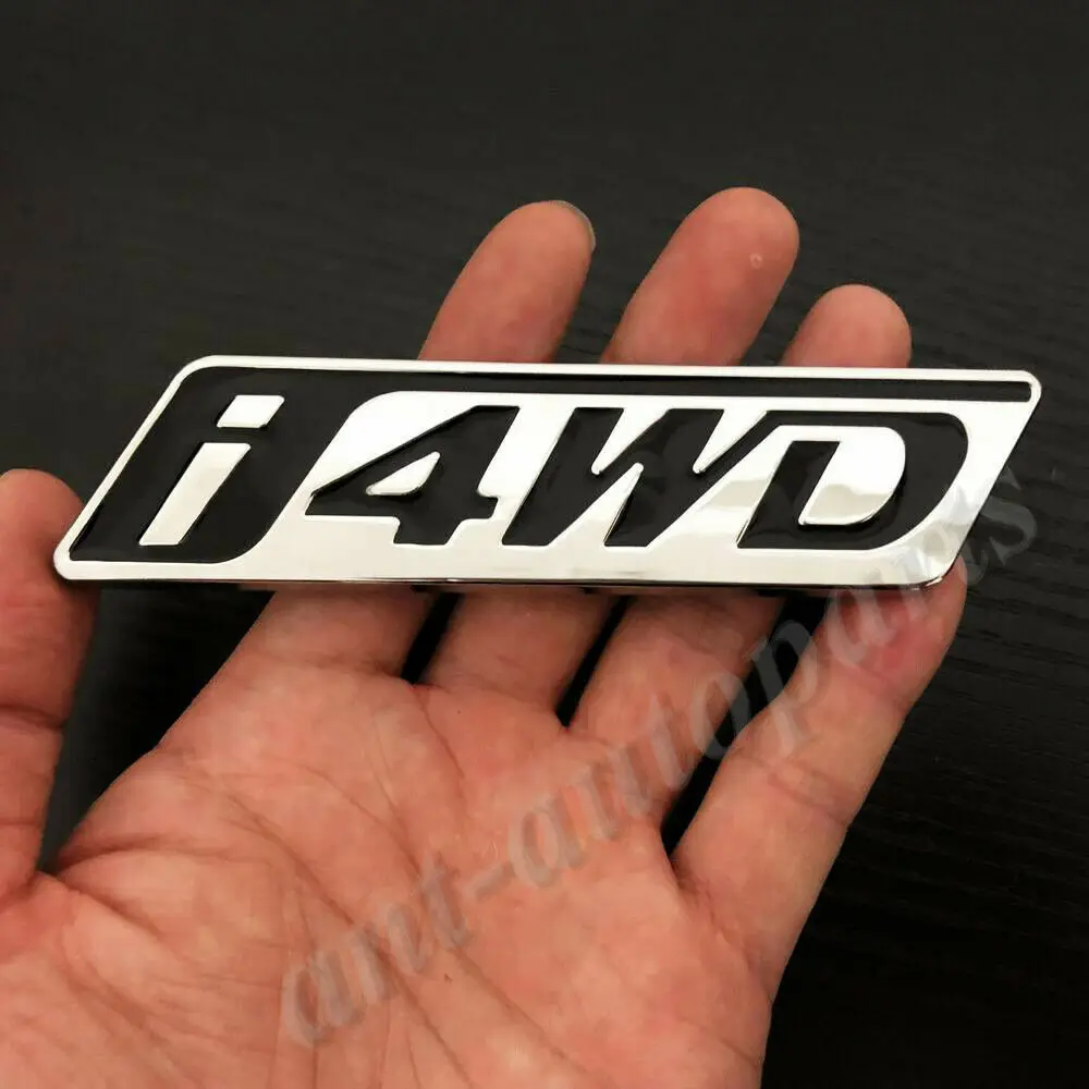 

3D Metal Chrome i4WD Car Trunk Rear Emblem Badge Decal Sticker 4X4 AWD SUV