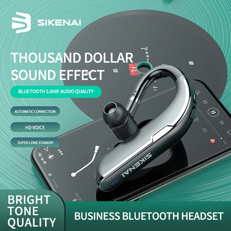 

Sikenai K10 Bluetooth 5,0 бизнес-наушники гарнитура мини беспроводные наушники-вкладыши Наушники для iPhone xiaomi