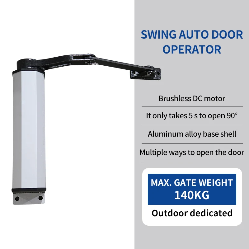 

Side-mounted commercial automatic door opener with a load of 200 kg