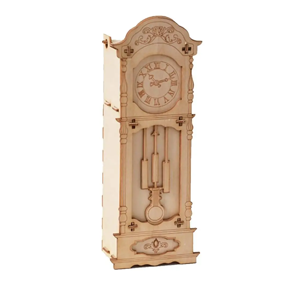 Ancient Clock Наборы моделей для лазерной резки, корабельная игрушка, 3D деревянная головоломка, сделай сам, игрушки, животные, сборка, ремесло, украшение стола, игрушка для детей, детей, взрослых - Цвет: Ancient Clock