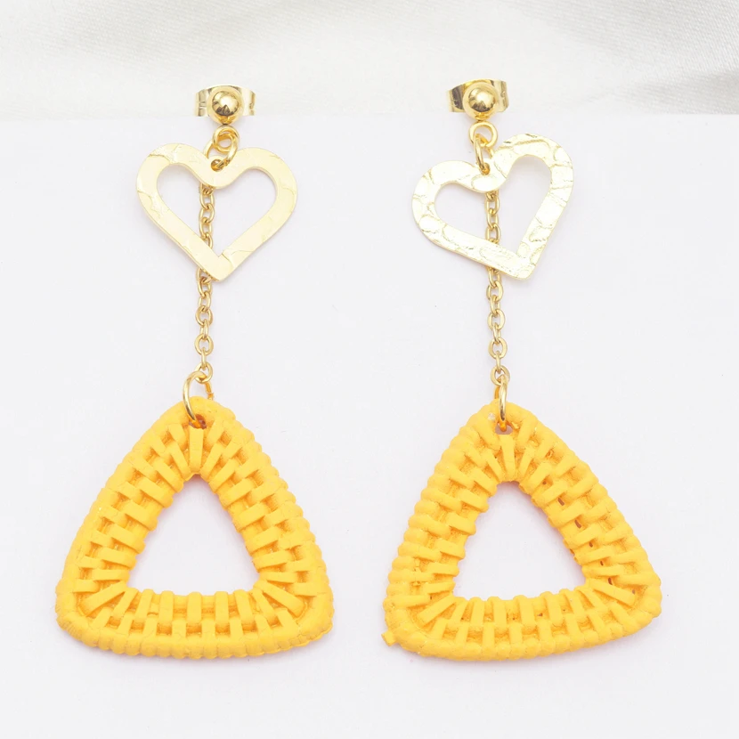 Треугольное подвесное сердечко серьги ювелирные изделия для женщин brincos aretes de mujer