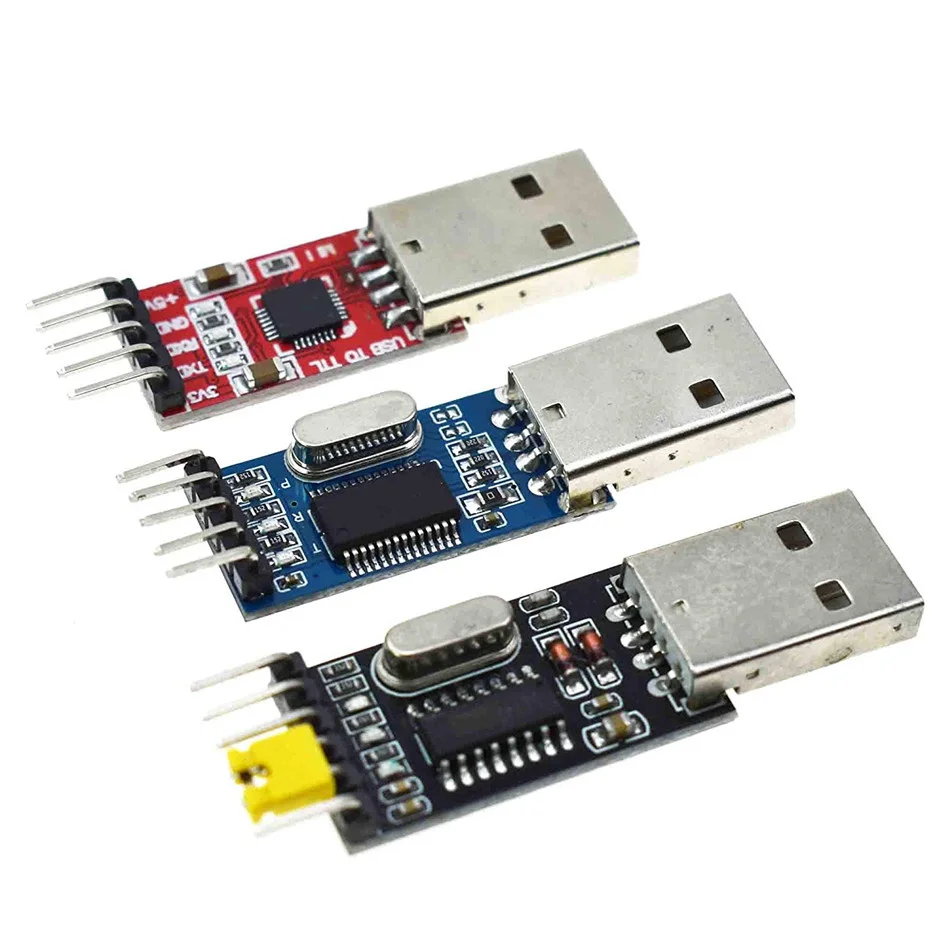 1pcs PL2303HX+1pcs CP2102+1pcs CH340G USB TO TTL для Arduino PL2303 CP2102 5PIN в UART модуле.