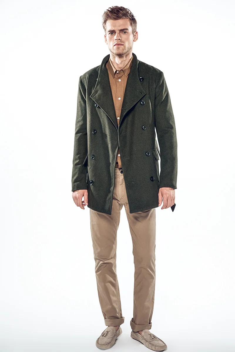 

Fashion Trench Coat Hombre Overcoat Jacket Trench Coat Men Windbreaker Masculino Windproof Men's Clothes Autumn Solid
