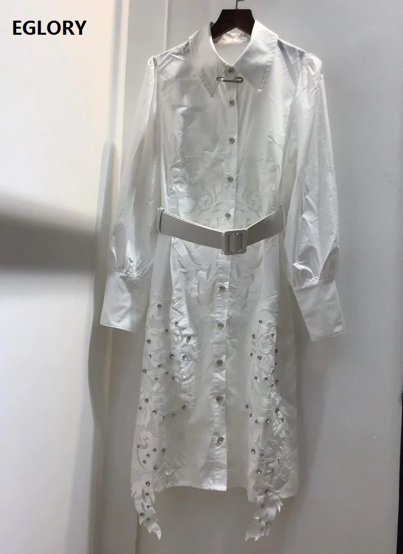 Высококачественное новое длинное платье рубашка 2020 осеннее Стильное женское с